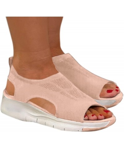 Libiyi Sandals Women Comfortable Walking Tennis Shoes Sandals Arch Support Wide Fit Plantar Fasciitis Sandals Pink Libiyi San...