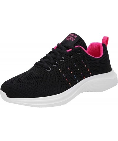 Workout Sneakers for Women 2022, Slip On Breathe Mesh Walking Shoes Women Sneakers Wedge Platform Loafers Z 11-hot Pink $14.1...