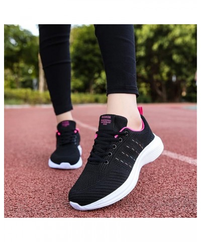 Workout Sneakers for Women 2022, Slip On Breathe Mesh Walking Shoes Women Sneakers Wedge Platform Loafers Z 11-hot Pink $14.1...