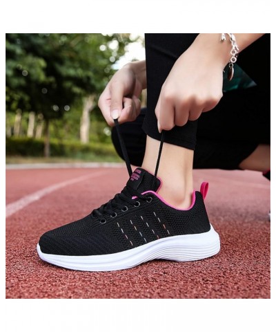 Workout Sneakers for Women 2022, Slip On Breathe Mesh Walking Shoes Women Sneakers Wedge Platform Loafers Z 11-hot Pink $14.1...