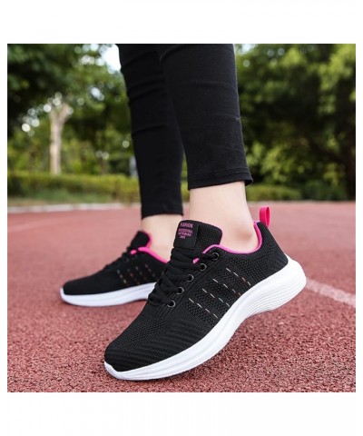 Workout Sneakers for Women 2022, Slip On Breathe Mesh Walking Shoes Women Sneakers Wedge Platform Loafers Z 11-hot Pink $14.1...