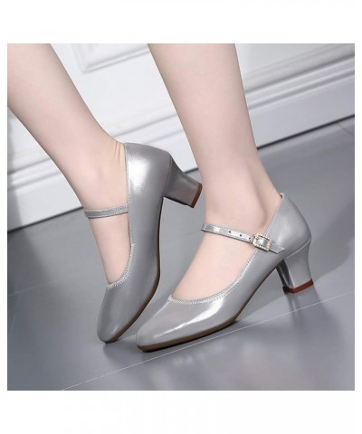 High Heels Dance Shoes Heeled Sandals For Women Dressy Summer Black Dance Shoes For Women Low Heel Gold Bow Shoes Slip Silver...