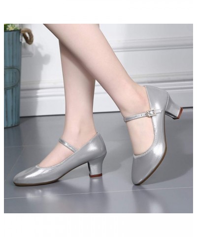 High Heels Dance Shoes Heeled Sandals For Women Dressy Summer Black Dance Shoes For Women Low Heel Gold Bow Shoes Slip Silver...