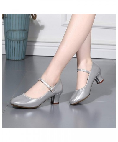 High Heels Dance Shoes Heeled Sandals For Women Dressy Summer Black Dance Shoes For Women Low Heel Gold Bow Shoes Slip Silver...