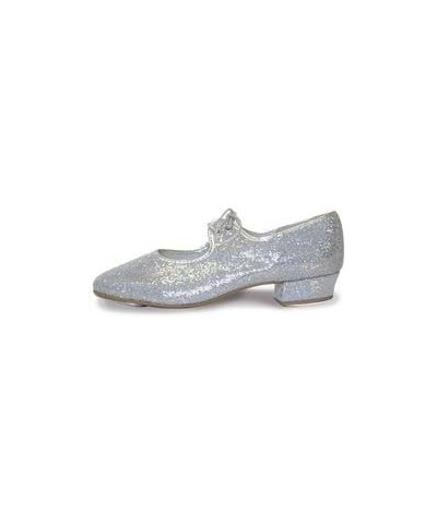 women's Low Heel Hologram Effect Tap Shoes 7.5 Silver Hologram $34.26 Athletic Shoes