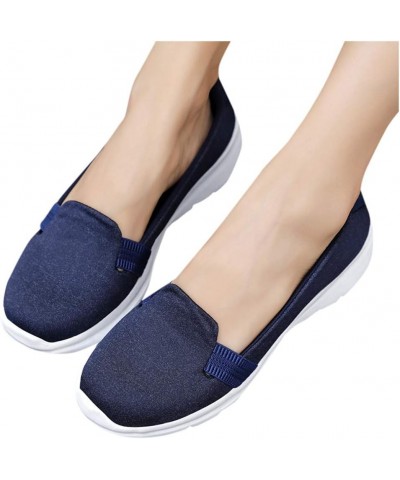 Fashion Women Mesh Casual Shoe Thick-Soled Rocking Shoe Student Working Sneakers Gear Sneakers for Women (Blue, 6) Blue 8 $18...