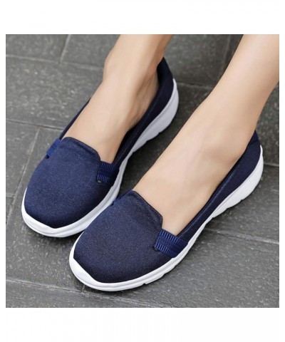 Fashion Women Mesh Casual Shoe Thick-Soled Rocking Shoe Student Working Sneakers Gear Sneakers for Women (Blue, 6) Blue 8 $18...