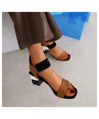 Womens Platform Flip Flops Sandals Wedge Sandals Fashion Spring Summer Women Sandals Medium Heel Thick Heel Buckle Open Vu1-b...