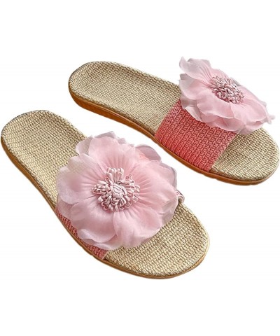 Flip Flops For Cute Slides For Womens Sandals Comfortable Slides Womens Sandal Wedge Sandals For Women Flats B-pink $13.88 At...