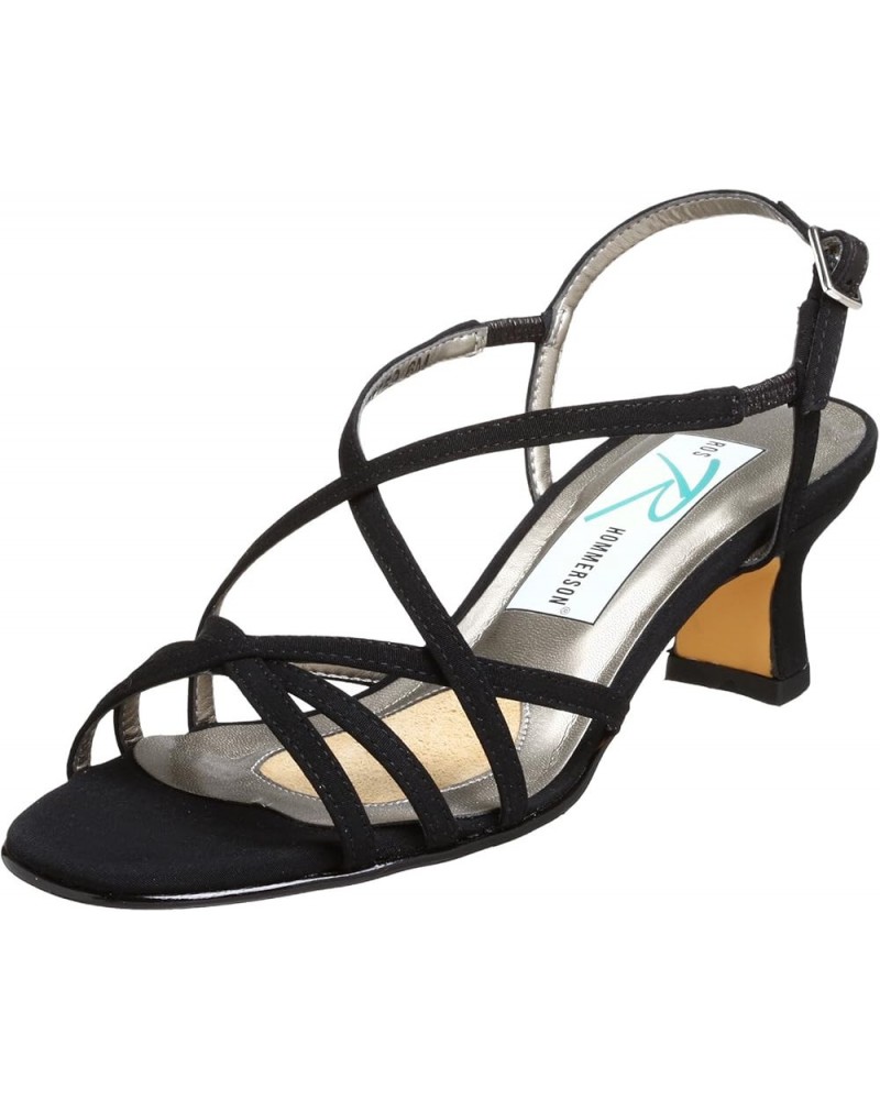 Women's Lite Strappy Dress Shoe - Fabric Black Micro $21.60 Sandals