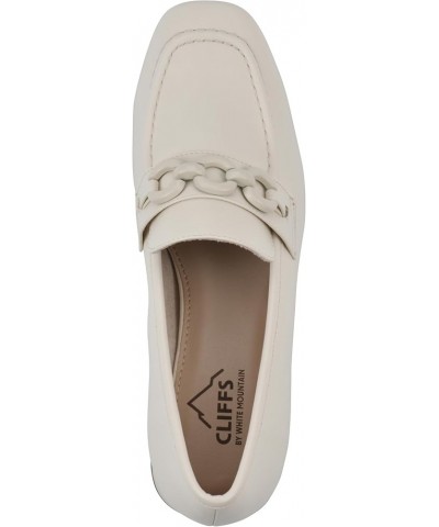 Women's Quinbee Low Block Heel Loafer Cream/Smooth $39.22 Loafers & Slip-Ons