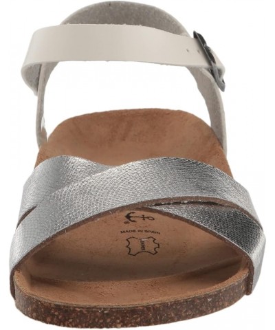 Women's Multistrap Sandal White/Silver $12.61 Sandals