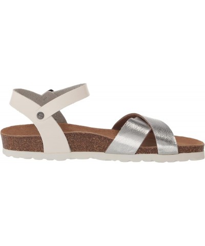 Women's Multistrap Sandal White/Silver $12.61 Sandals