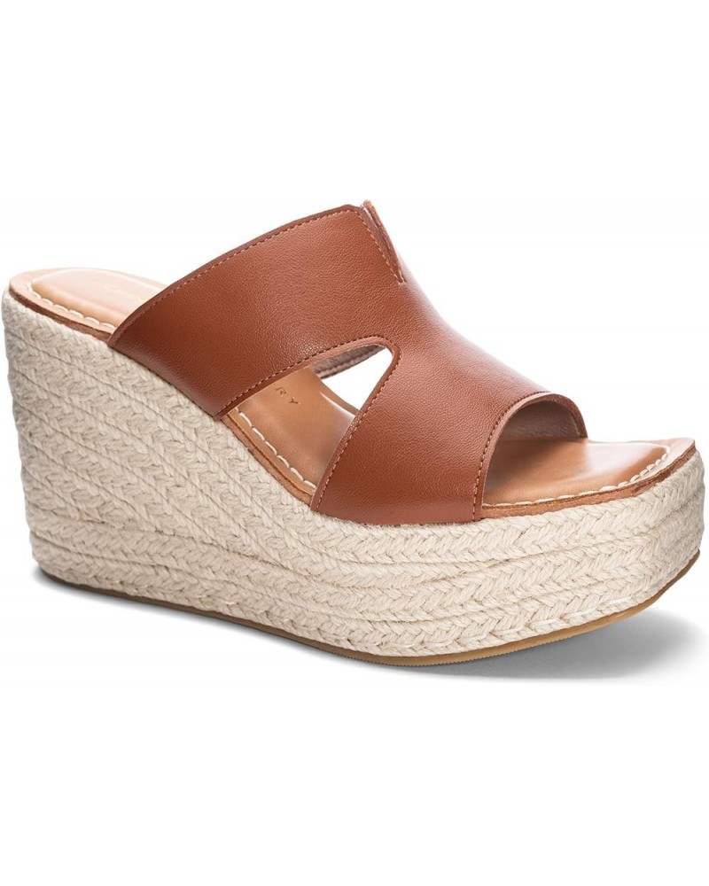 Women's Next Door Wedge Sandal Tan $18.36 Sandals