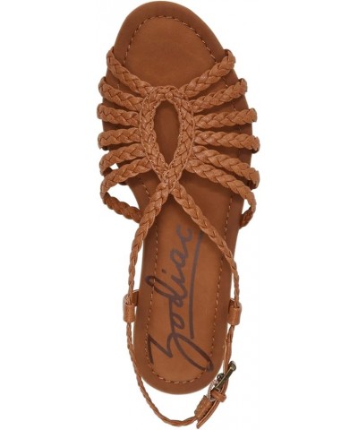 Women's Misha Strappy Sandal Caramel Brown Braid $15.60 Sandals