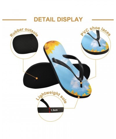 Beautiful Sunflowers Flip Flops Sandals of Men's & Women's,Sandals Beach Slippers Shower Slides $11.25 Sandals