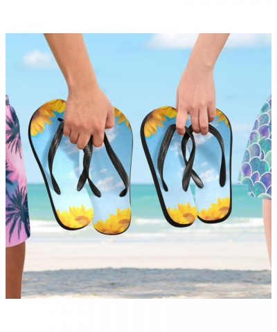 Beautiful Sunflowers Flip Flops Sandals of Men's & Women's,Sandals Beach Slippers Shower Slides $11.25 Sandals