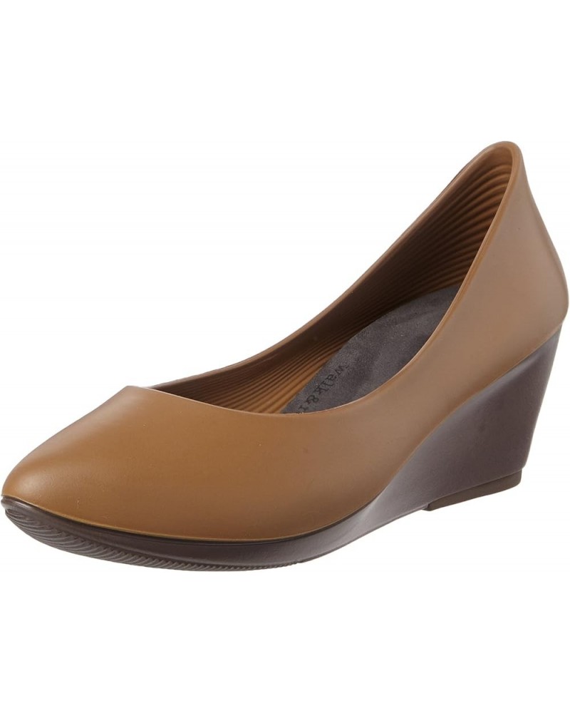 Walk&Rest Women's Wedge Plateau Ballerina Pumps Brown $42.56 Pumps