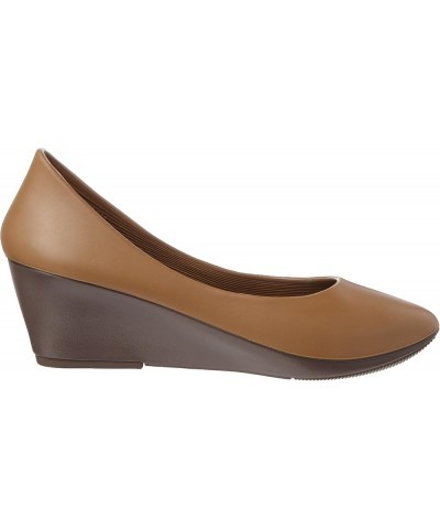 Walk&Rest Women's Wedge Plateau Ballerina Pumps Brown $42.56 Pumps