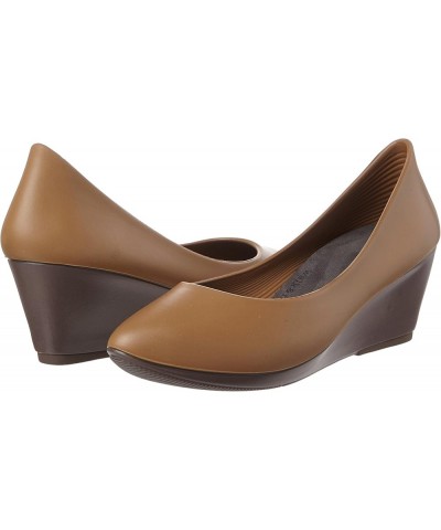 Walk&Rest Women's Wedge Plateau Ballerina Pumps Brown $42.56 Pumps