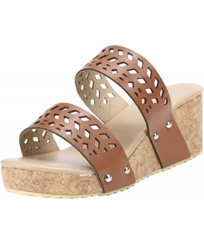 Platform Sandals for Women sexy low heels for women Wedge Sandals Open Toe Bohemia Flat Shoes Z 14-brown $24.26 Sandals