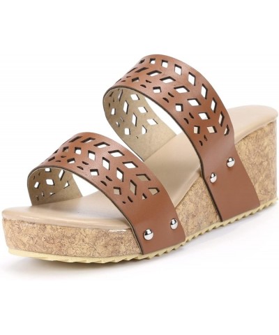 Platform Sandals for Women sexy low heels for women Wedge Sandals Open Toe Bohemia Flat Shoes Z 14-brown $24.26 Sandals