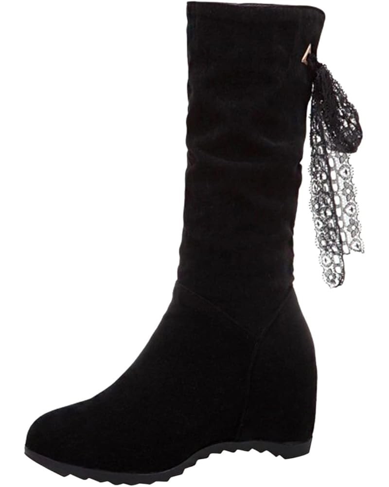 White Cowboy Boots Western Boots Snow Boots Womens Plaform Knee High Boots 6-black $29.74 Boots