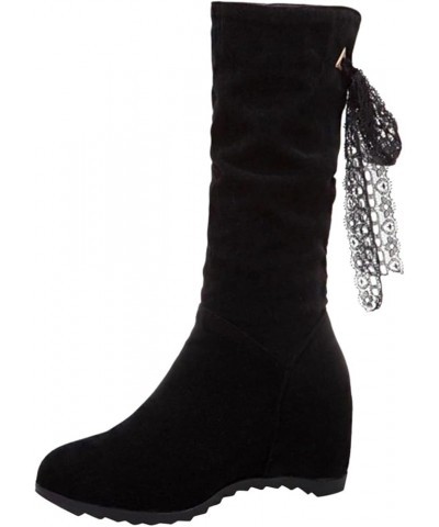 White Cowboy Boots Western Boots Snow Boots Womens Plaform Knee High Boots 6-black $29.74 Boots