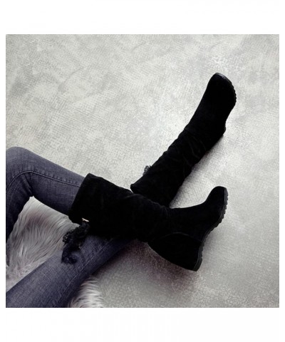 White Cowboy Boots Western Boots Snow Boots Womens Plaform Knee High Boots 6-black $29.74 Boots