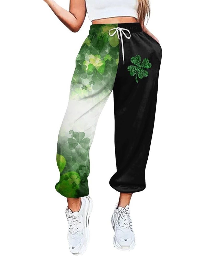 Womens Cargo Sweatpants Elastic Loose Pants St. Patrick's Day Casual Loose Trousers Loose Fit with Pockets Trousers 2-green $...