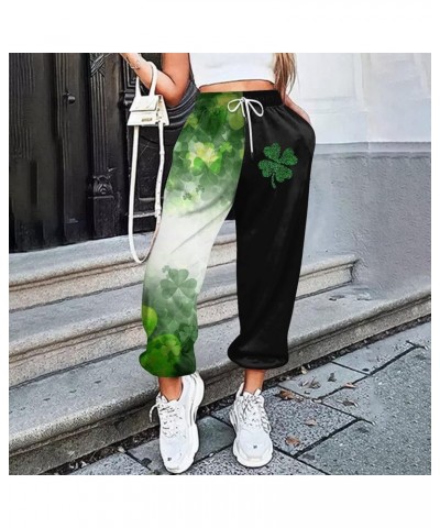 Womens Cargo Sweatpants Elastic Loose Pants St. Patrick's Day Casual Loose Trousers Loose Fit with Pockets Trousers 2-green $...