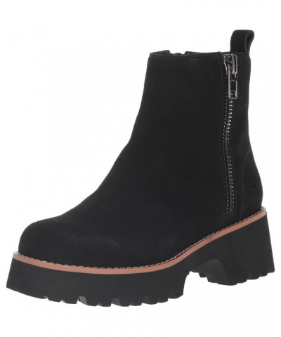 Women's Valen Waterproof Ankle Boot Black Suede $40.67 Boots