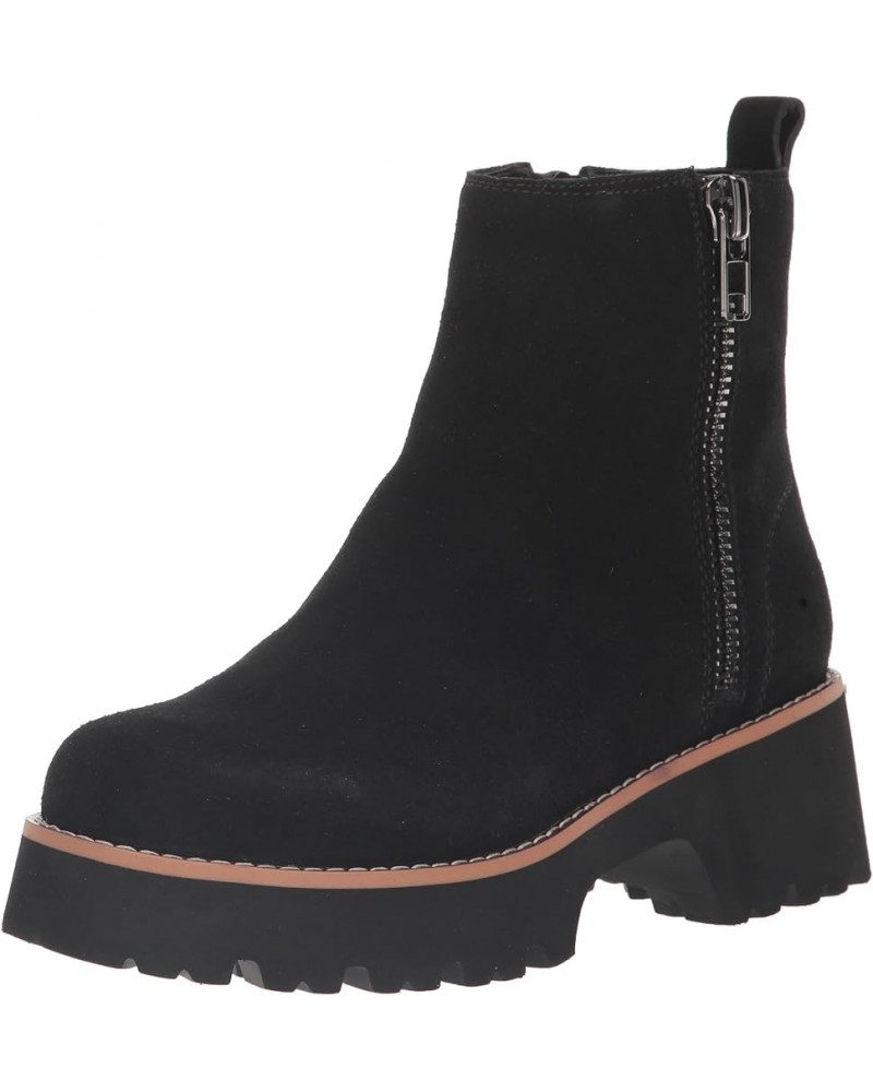 Women's Valen Waterproof Ankle Boot Black Suede $40.67 Boots