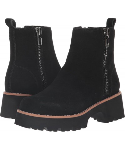 Women's Valen Waterproof Ankle Boot Black Suede $40.67 Boots