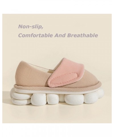 Anti-Skid Rubber Sole,Winter Non-Slip Confinement Shoes, Flat Cotton Slippers for Pregnant Women-Green_36-37,Slippers Wool-Li...