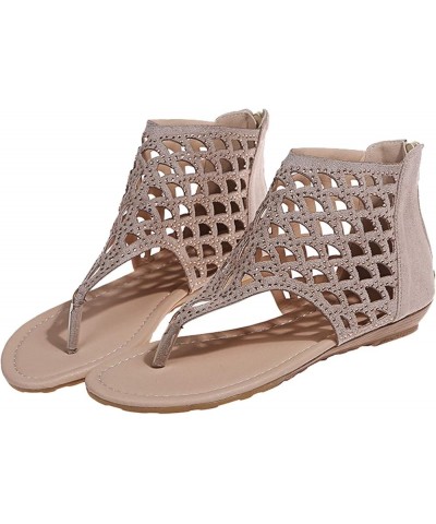 Platforms Wedges For Legs Platform Sandals Women Clear Women Sandals Silver Heeled Sandals For Women Dressy F 4-khaki $15.90 ...