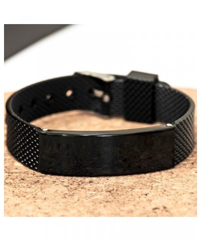 Fitness Trainer Gifts. Proud Dad of a freaking Awesome Fitness Trainer. Black Shark Mesh Bracelet for Fitness Trainer. Great ...