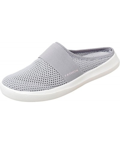 Slip on Sneakers Women Breathable Slip-on Mesh Outdoor Shoes Leisure Casual Summer Cute Sneakers Outdoor Journey Shoe Grey $1...