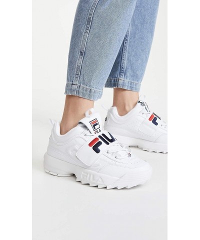 Women's Disruptor Zero Sneakers White/Navy/Red $30.74 Fashion Sneakers