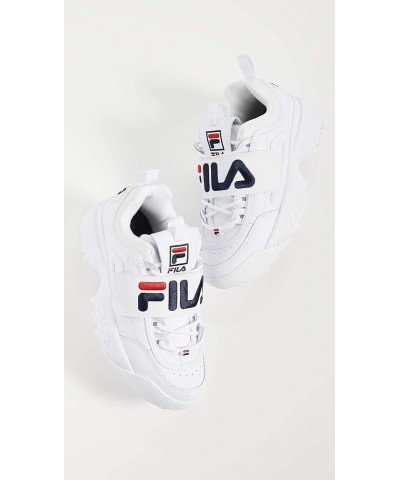 Women's Disruptor Zero Sneakers White/Navy/Red $30.74 Fashion Sneakers