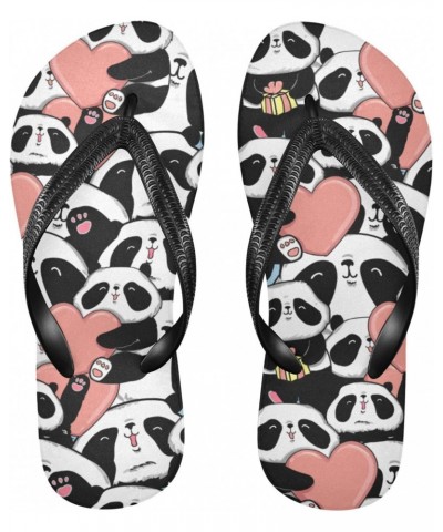 Black and White Bear Flops Slip Sandals for Women Men, Beach Shoes Casual Thong Sandal（398） $10.82 Sandals