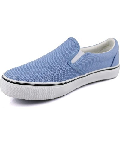 Womens Nextgen Sunbrella Upper Nonslip Waitress Server Slip On Fashion Flat Blue $24.51 Work & Safety Shoes