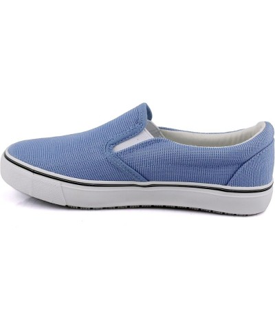 Womens Nextgen Sunbrella Upper Nonslip Waitress Server Slip On Fashion Flat Blue $24.51 Work & Safety Shoes