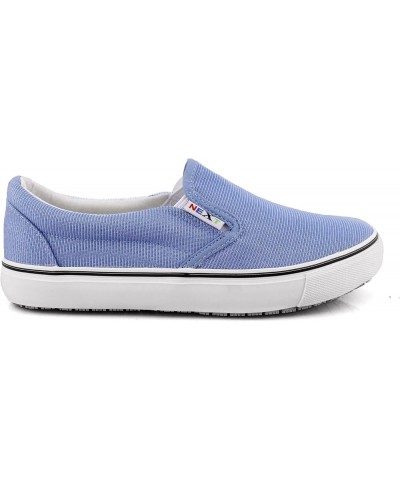 Womens Nextgen Sunbrella Upper Nonslip Waitress Server Slip On Fashion Flat Blue $24.51 Work & Safety Shoes