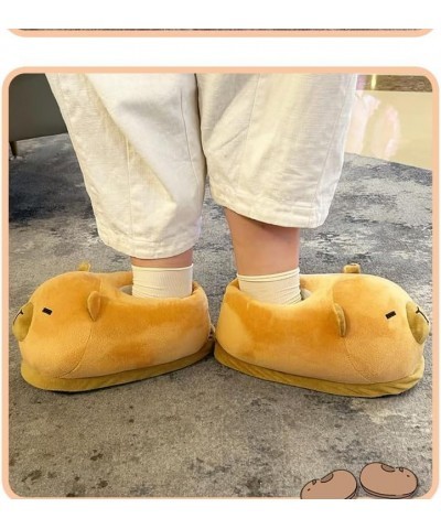 Capybara Slippers, Womens Cute Home Capybara Slides, Thickened Warm Indoor Outdoor Capybara Shoes Style-b $16.39 Slippers