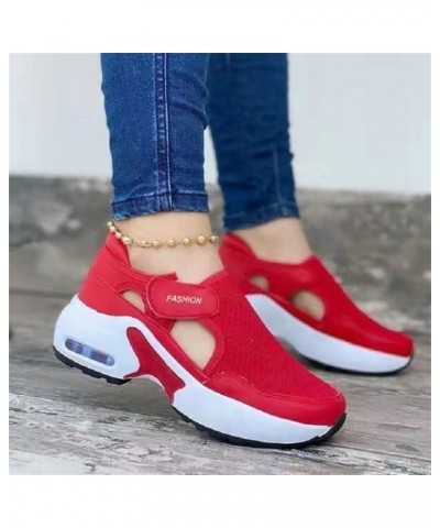 Shoes For Women Sneakers Slip Ons Lace Up Fashion Casual Summer Platform Leather Walking Shoes Flats Loafers Z9a-red $20.66 A...