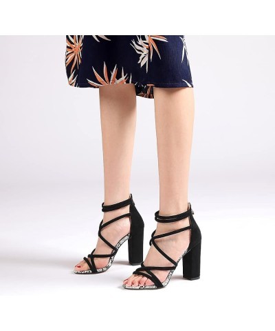 Women Fashion Summer Booties Stiletto Heels Peep Toe 214 Black $29.05 Sandals