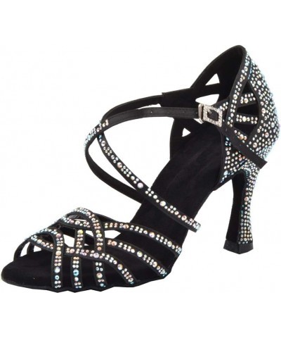 Women's Rhinestone Ballroom Dance Shoes Latin Salsa Performance Wedding Dance Shoes for 1920s 2.75"black $28.60 Athletic Shoes