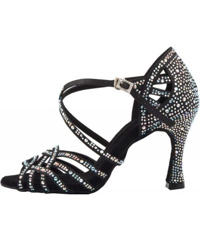 Women's Rhinestone Ballroom Dance Shoes Latin Salsa Performance Wedding Dance Shoes for 1920s 2.75"black $28.60 Athletic Shoes