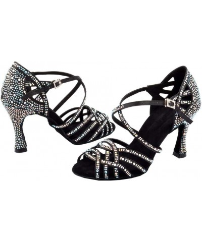 Women's Rhinestone Ballroom Dance Shoes Latin Salsa Performance Wedding Dance Shoes for 1920s 2.75"black $28.60 Athletic Shoes